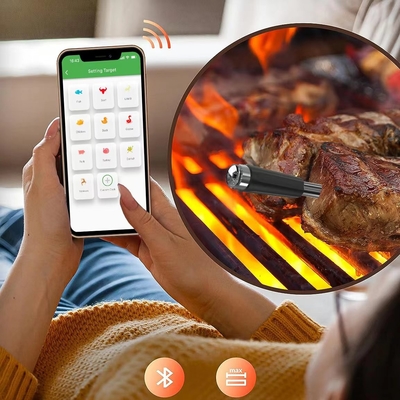 Дальний 150 м Удаленный умный термометр Bbq Мгновенное чтение цифровой Bluetooth 5.0 Беспроводной термометр мяса 10 режимов Термометр мяса