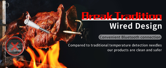 Новейший беспроводный термометр Bluetooth Bbq IPX8 водонепроницаемый контролер температуры пищевых продуктов для курильщиков