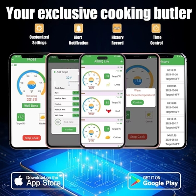 Новейший беспроводный термометр Bluetooth Bbq IPX8 водонепроницаемый контролер температуры пищевых продуктов для курильщиков