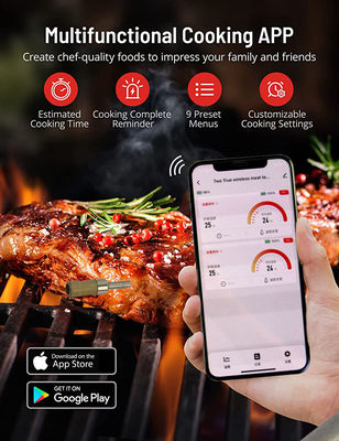 165ft Smart Wireless Thermometer Digital Instant Read Bluetooth Meat Thermometer APP Удаленный термометр с керамической ручкой