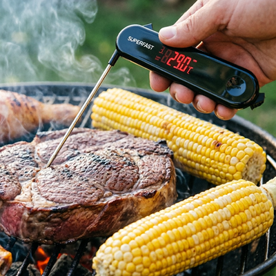 InstaProbe (менее 0,6 секунды) Профессиональный термометр мяса цифровой, мгновенно считываемый термометр с OLED-дисплеем, водонепроницаемый IP67 для гриля, барбекю, приготовления пищи, курения, домашнего пива, сертифицированный NSF